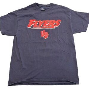 Vintage University of Dayton Flyers UD T Shirt Navy Blue Adult Large AS Sports